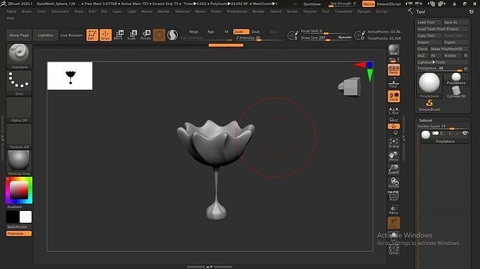 Flowered design glass  3D print model