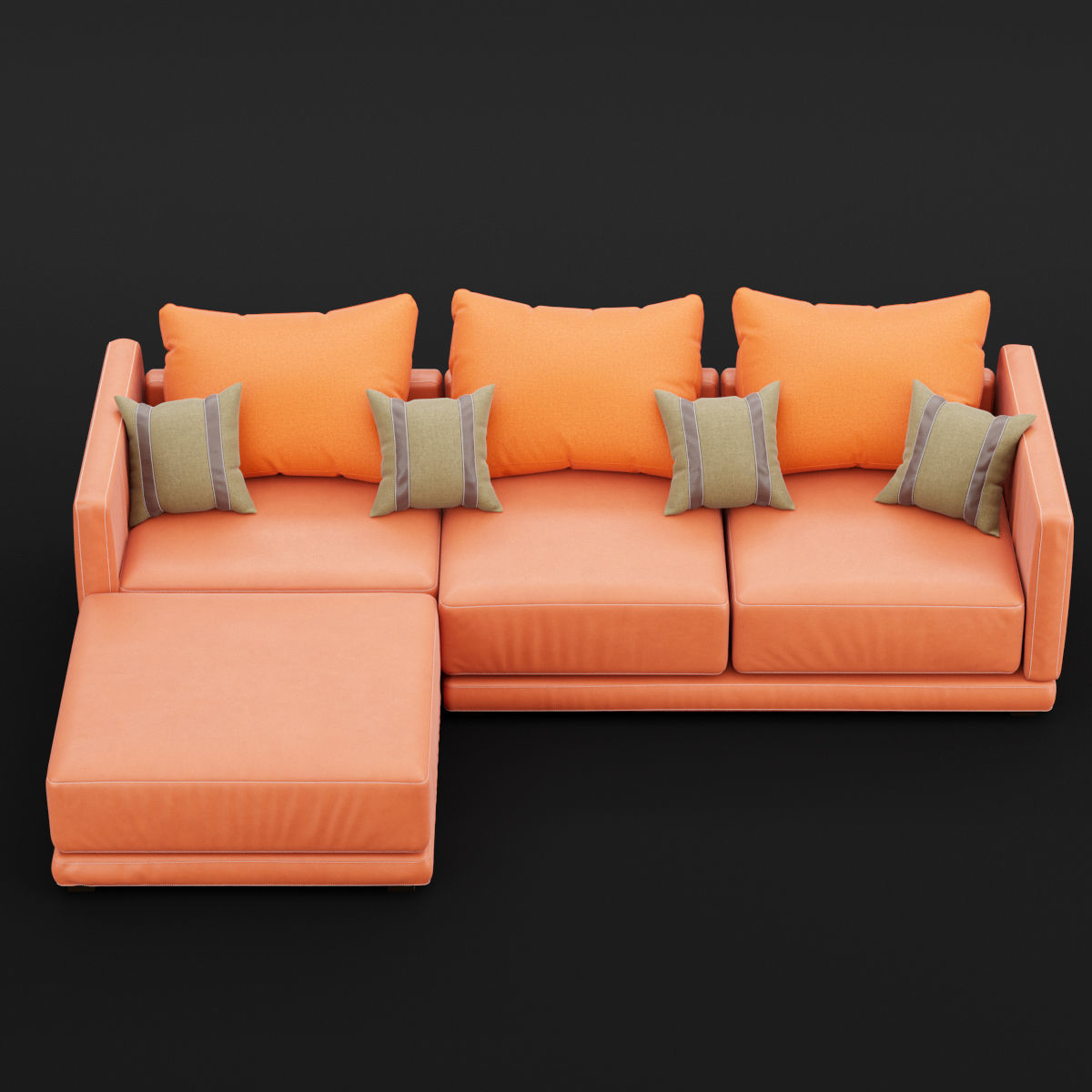 Modern cushioned furniture 3D Model Collection_11