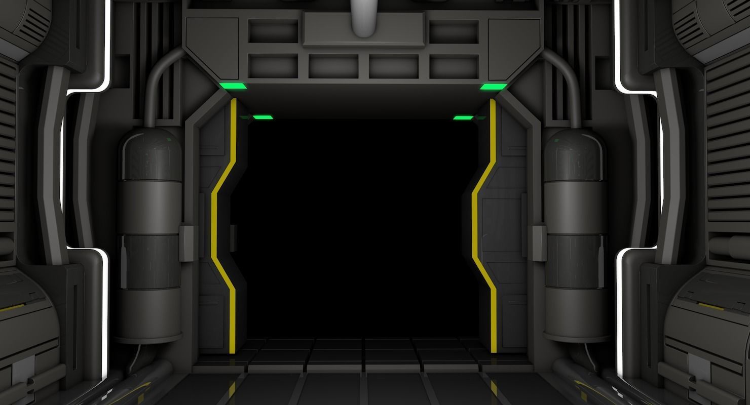Sci Fi Corridor 3D model_6