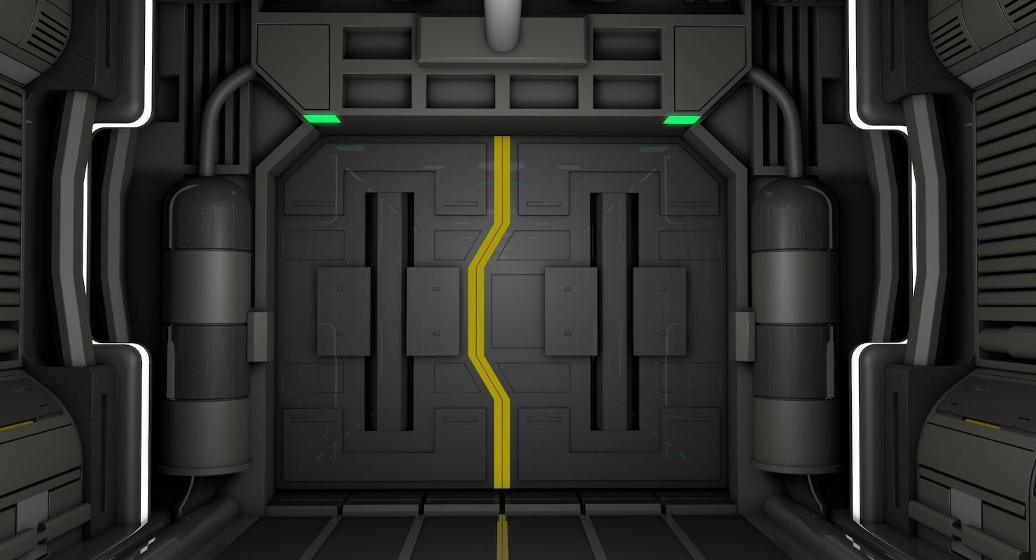 Sci Fi Corridor 3D model_7