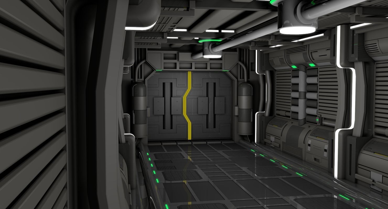 Sci Fi Corridor 3D model_5