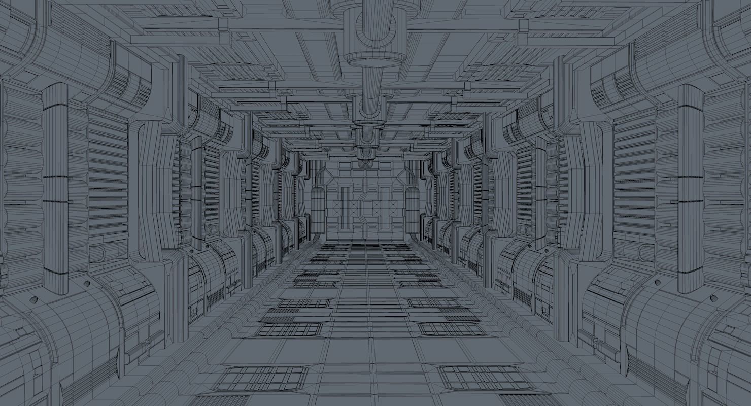 Sci Fi Corridor 3D model_8