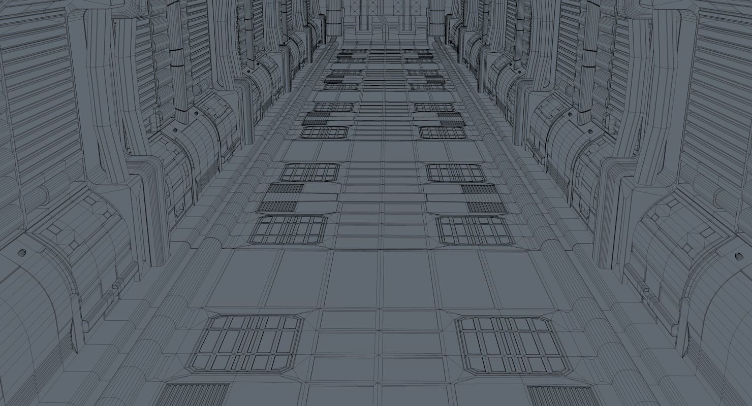 Sci Fi Corridor 3D model_12