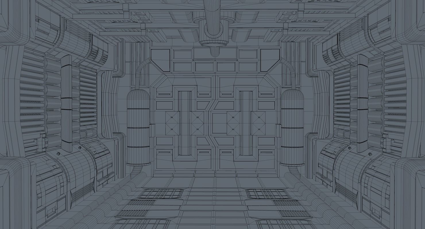 Sci Fi Corridor 3D model_13