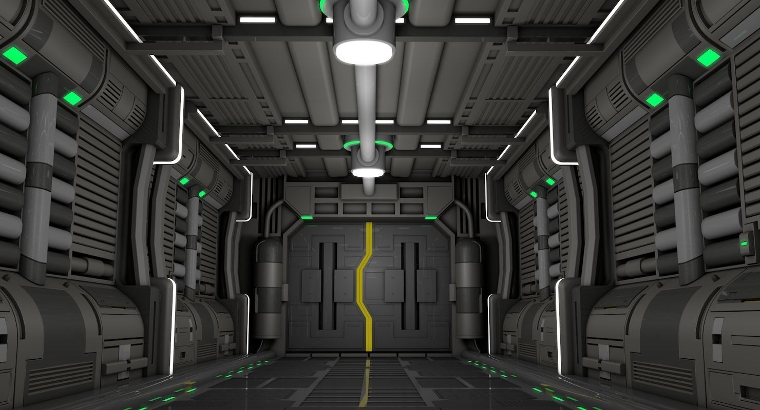 Sci Fi Corridor 3D model_4