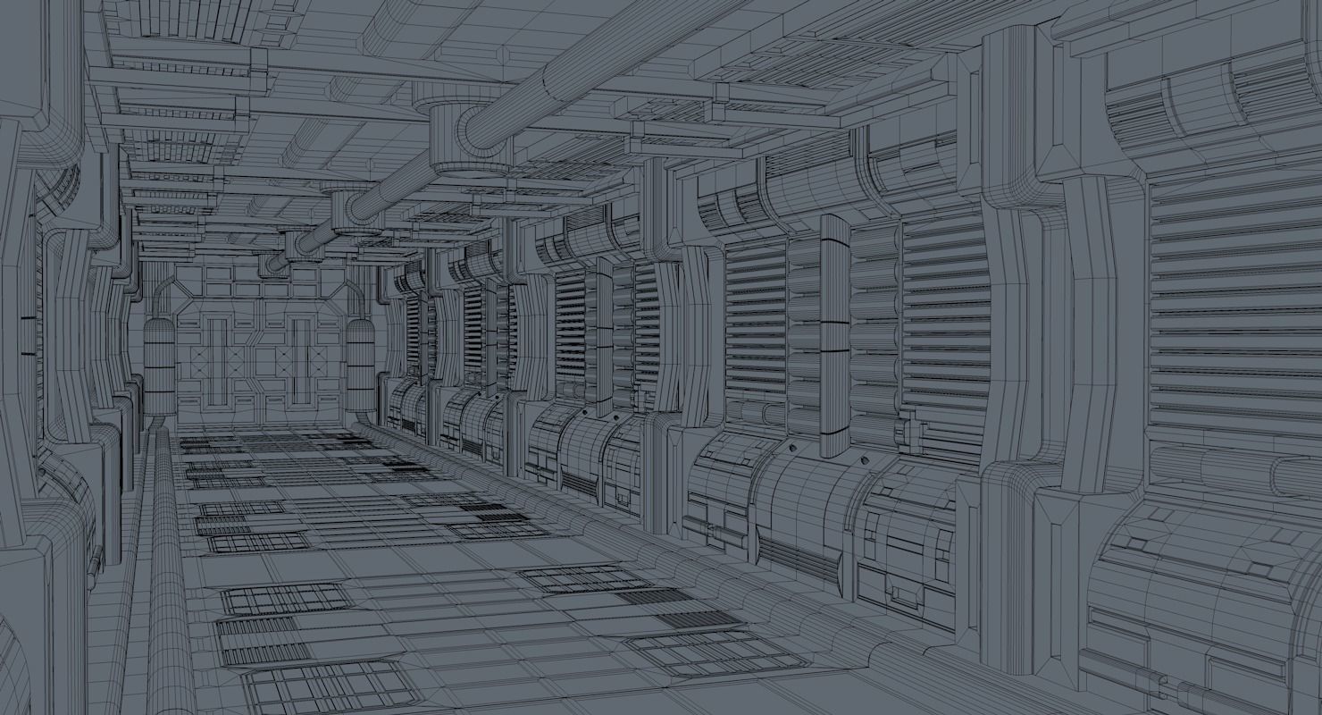 Sci Fi Corridor 3D model_10