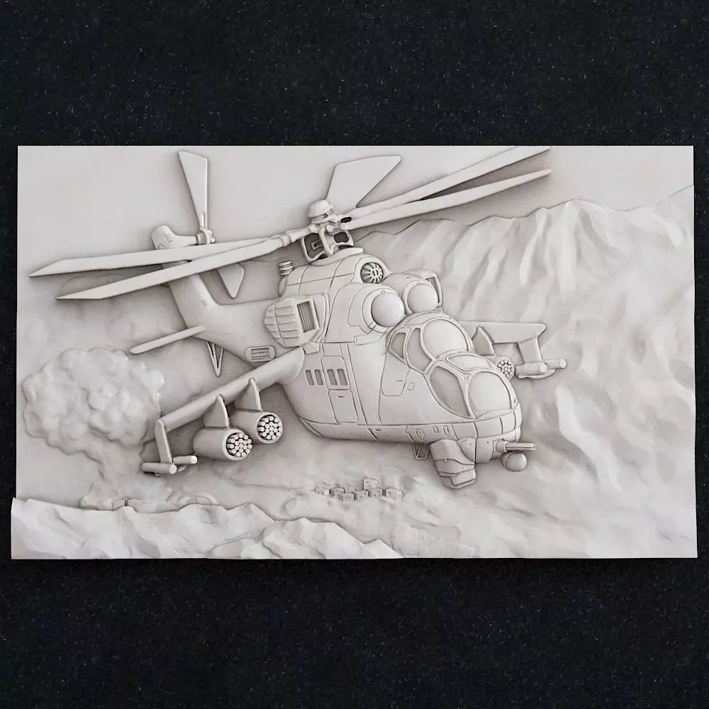Helicopter mi-24 pano 3D print model_0