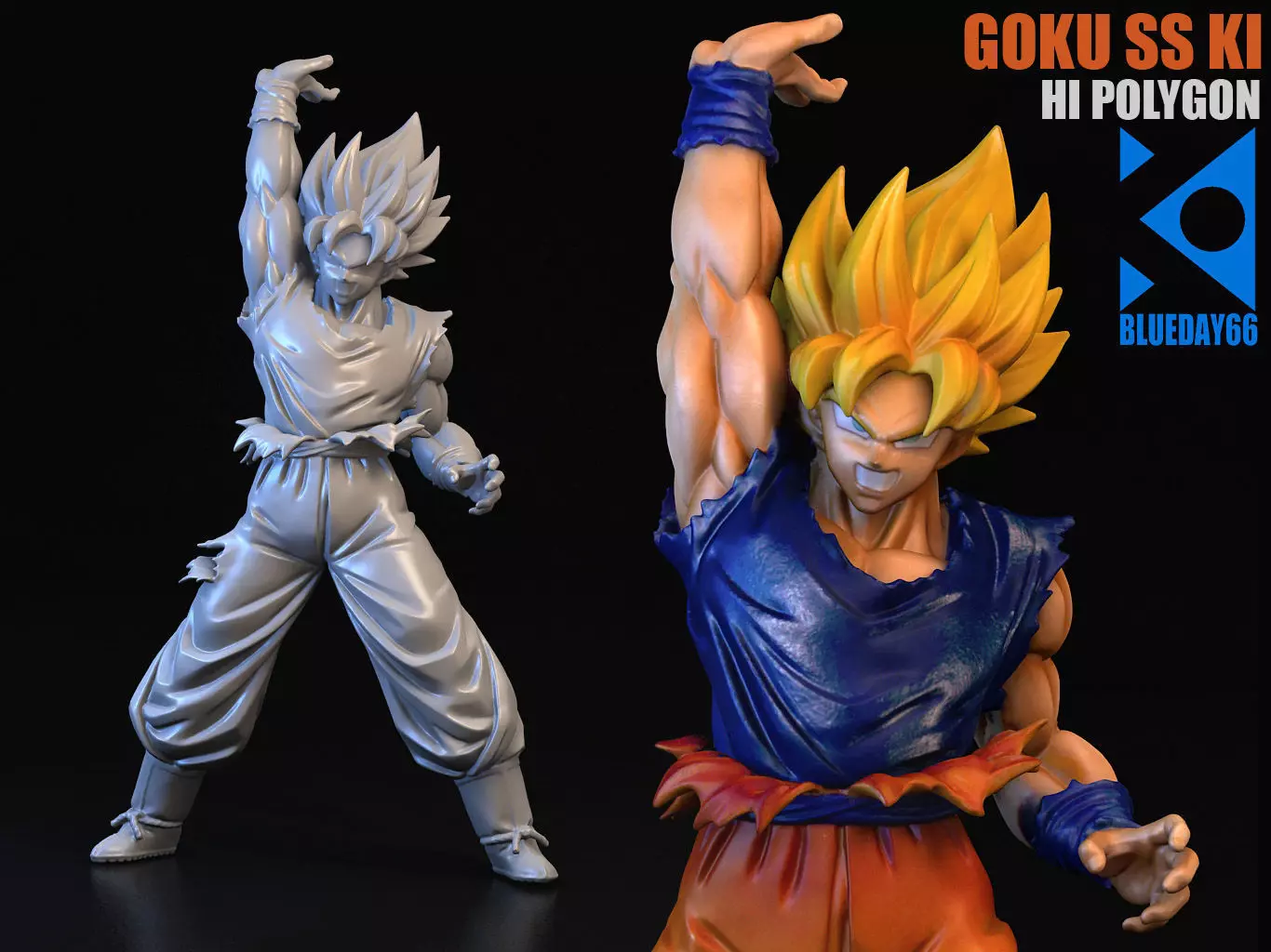 GOKU SS KI 3D model