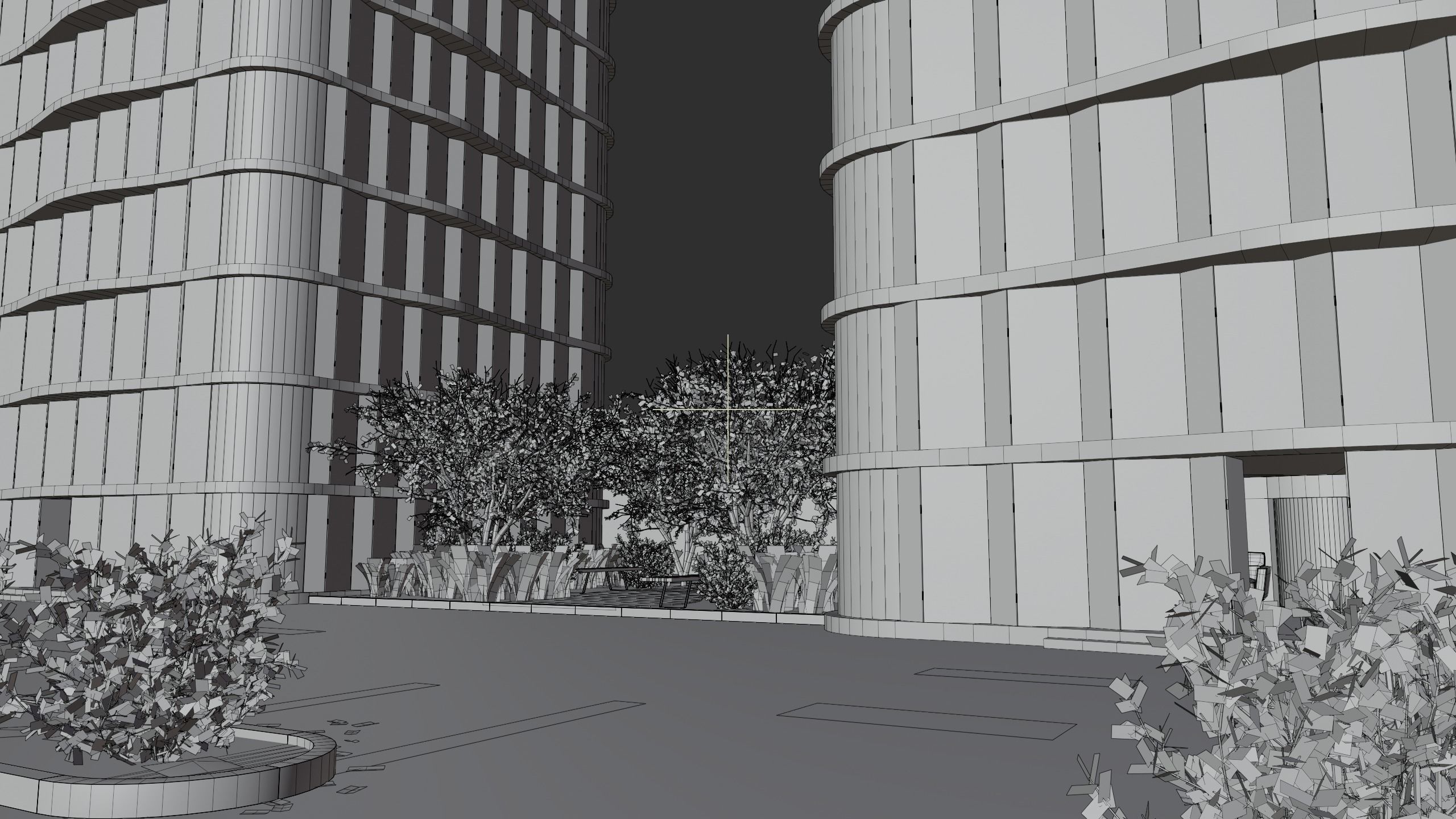 Modern Architectural visualization Low-poly 3D model_9