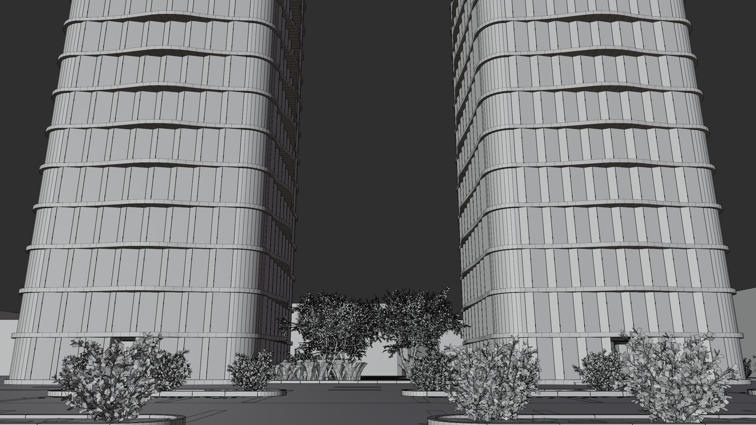 Modern Architectural visualization Low-poly 3D model_8