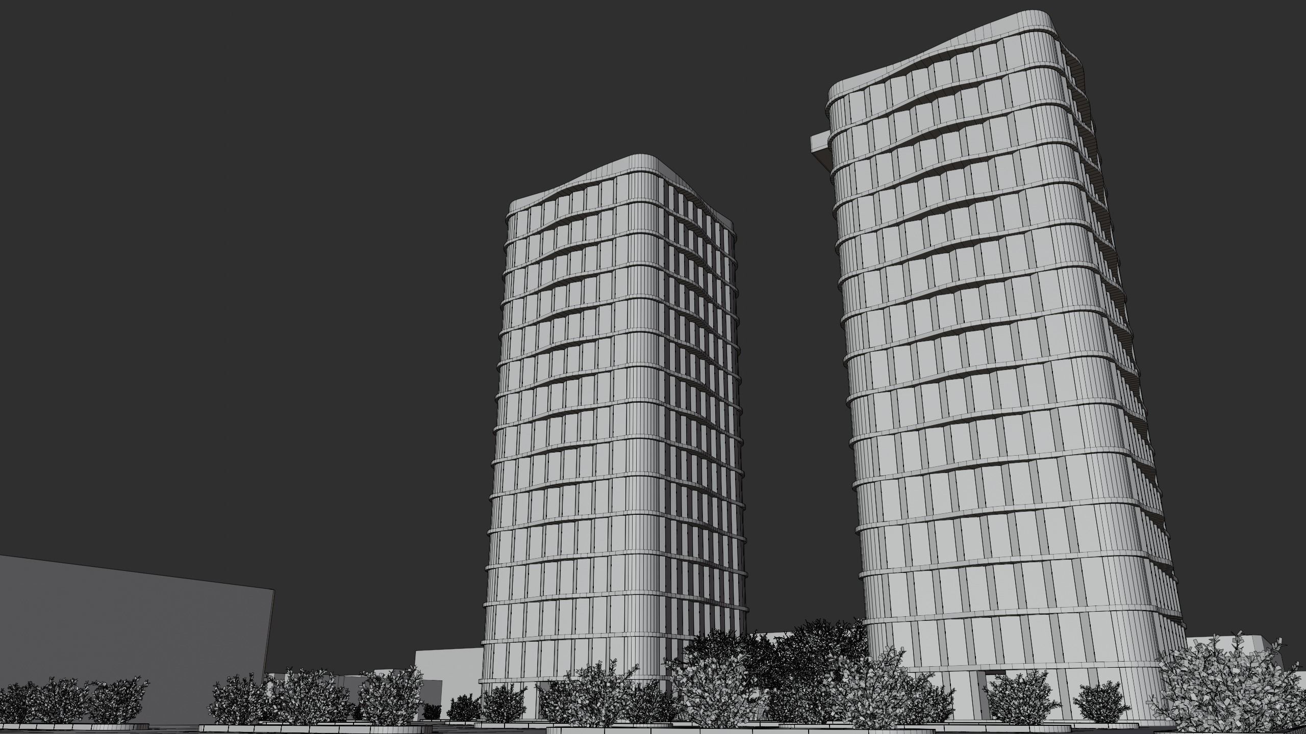 Modern Architectural visualization Low-poly 3D model_6