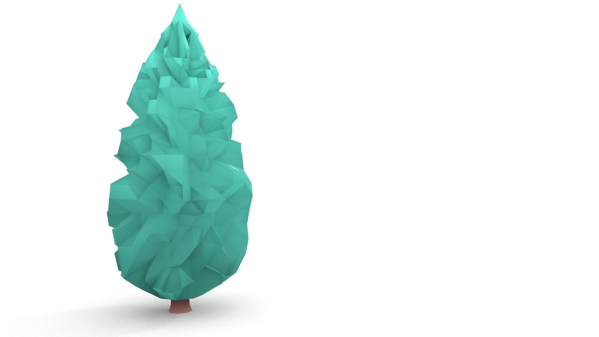 Low poly Stylized  cypress collection Low-poly 3D model_15