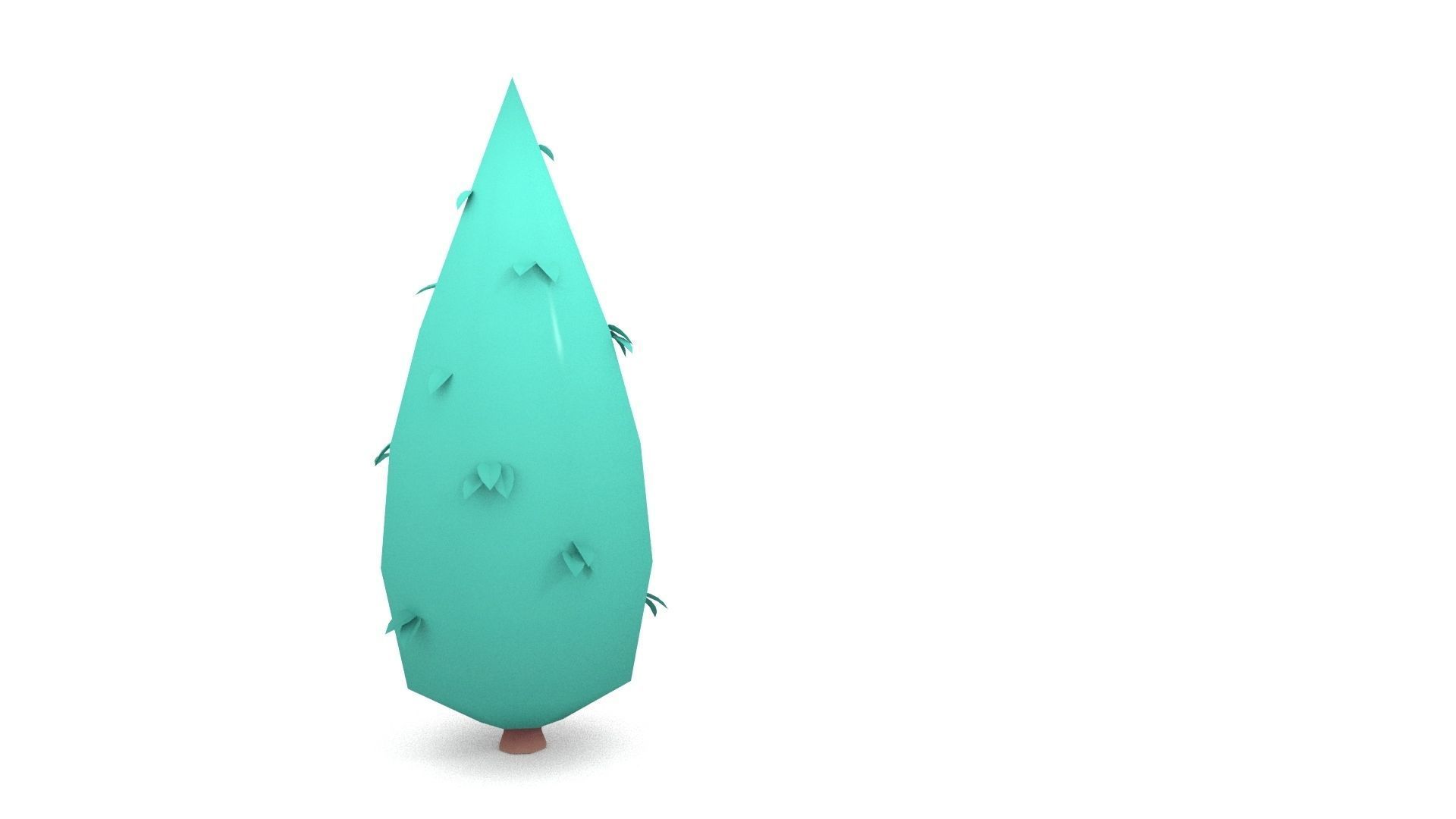 Low poly Stylized  cypress collection Low-poly 3D model_10