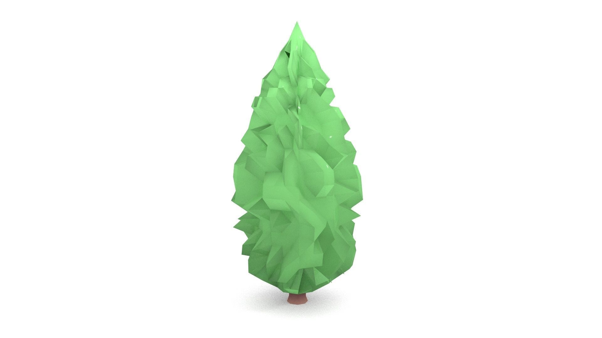 Low poly Stylized  cypress collection Low-poly 3D model_5