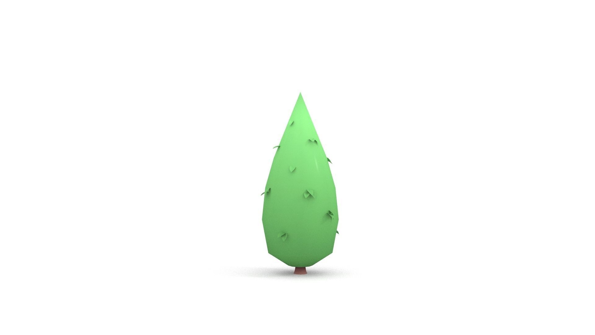 Low poly Stylized  cypress collection Low-poly 3D model_7
