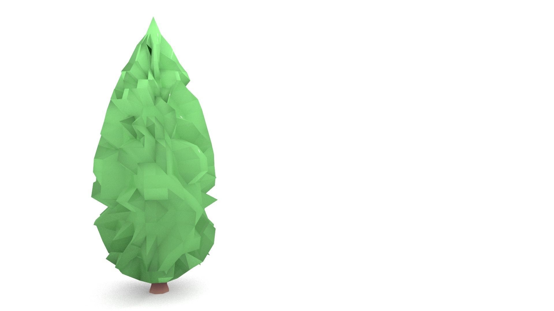 Low poly Stylized  cypress collection Low-poly 3D model_8