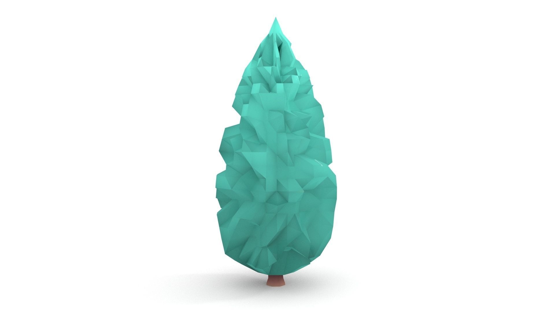 Low poly Stylized  cypress collection Low-poly 3D model_3