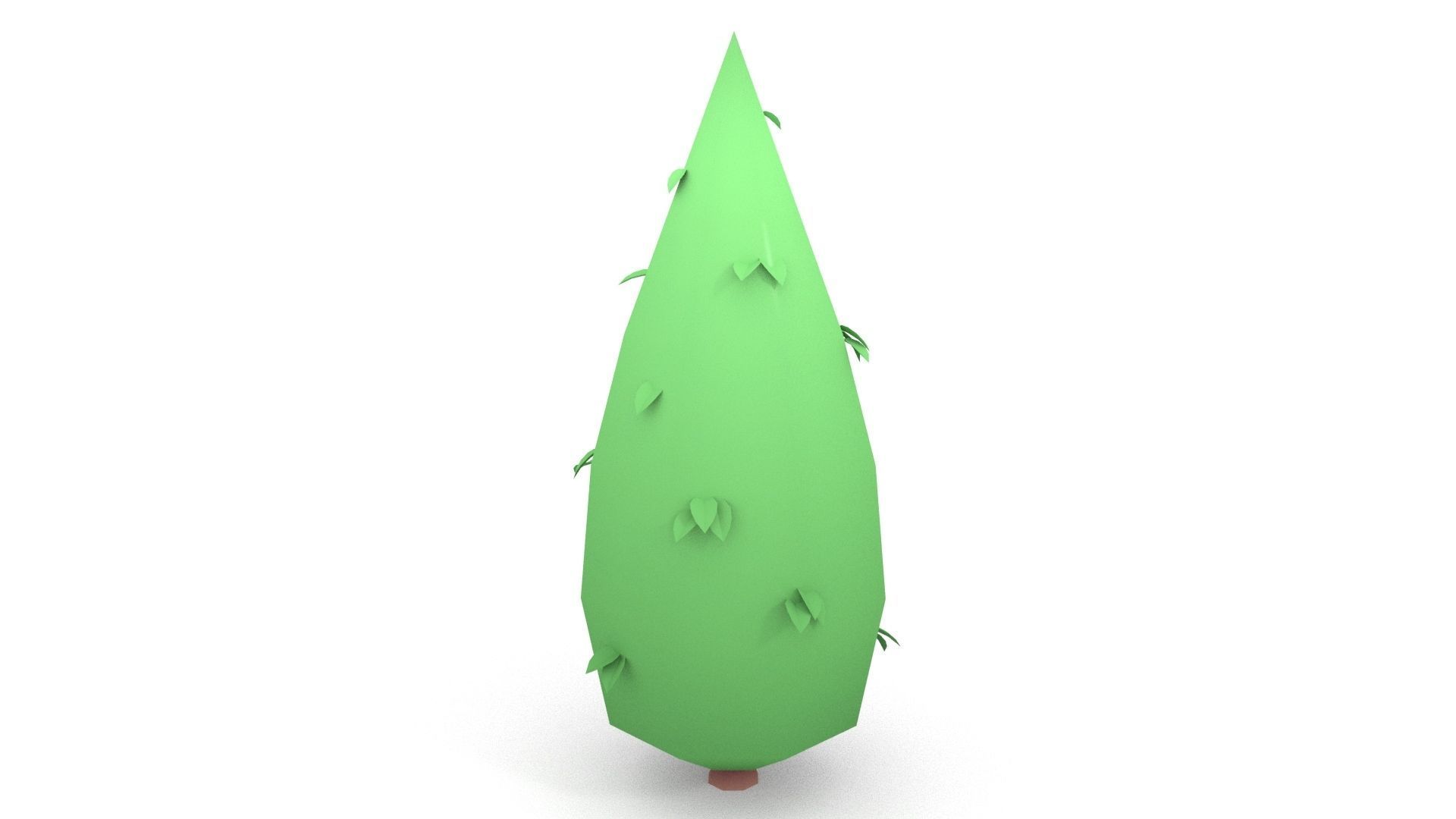Low poly Stylized  cypress collection Low-poly 3D model_1