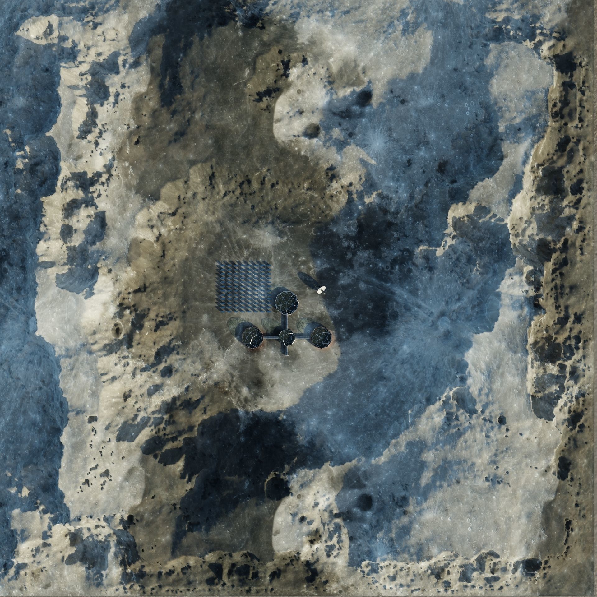 Moon Martian base 3D model Low-poly 3D model_6