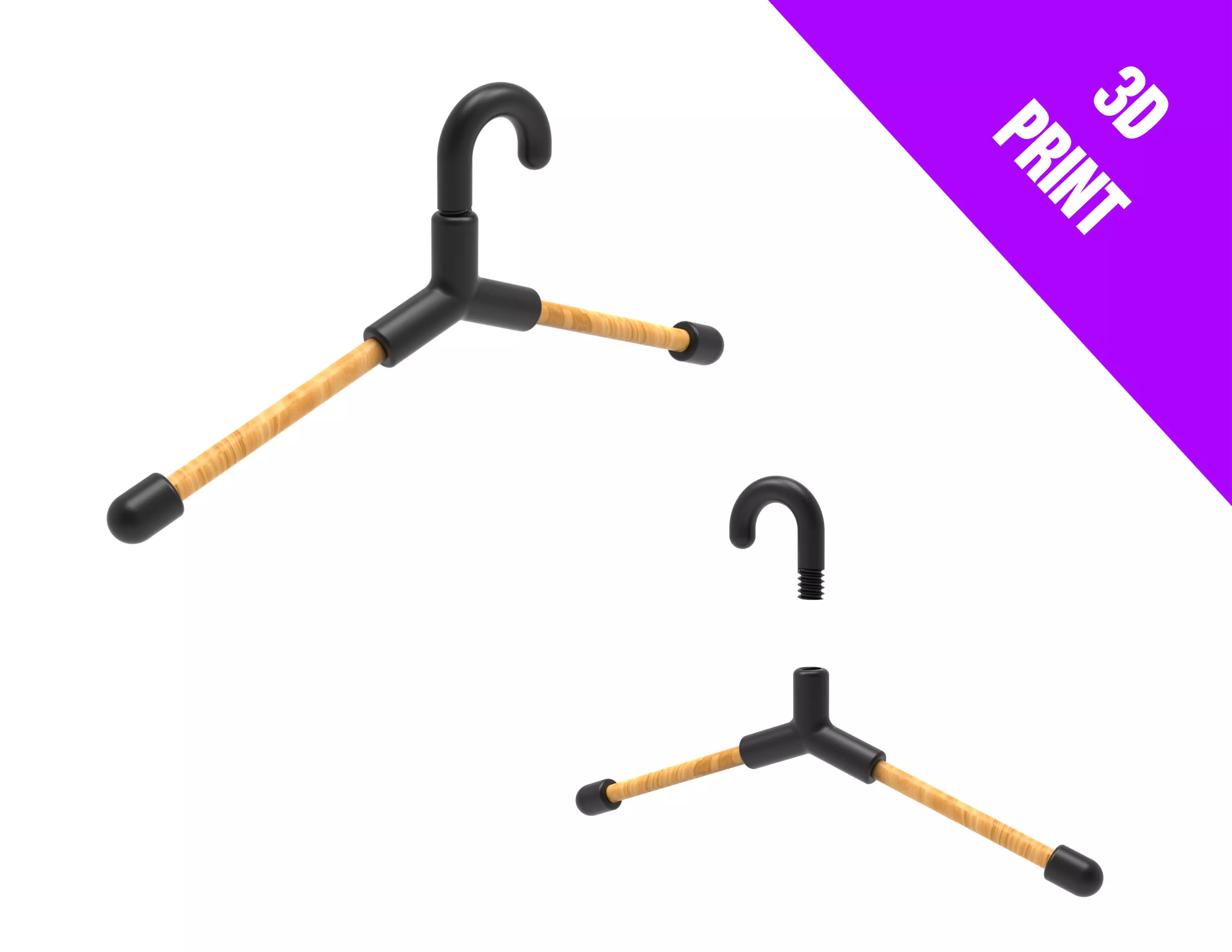 CLOTHES HANGER - 3D PRINTED Free 3D print model