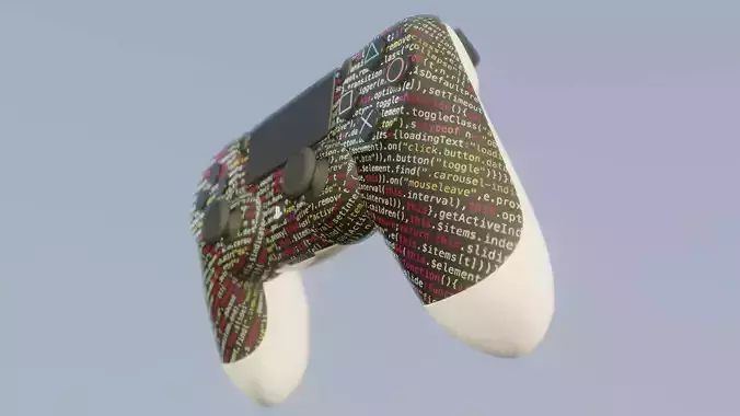 Dualshock controller flying in sky