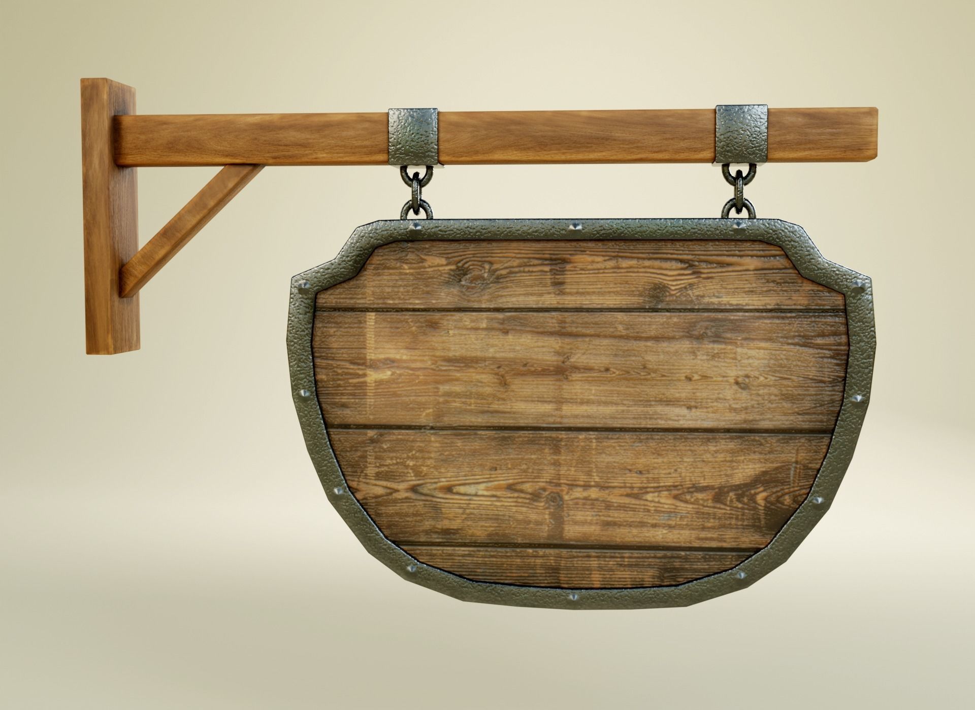 Medival Sign Set Low-poly 3D model_13