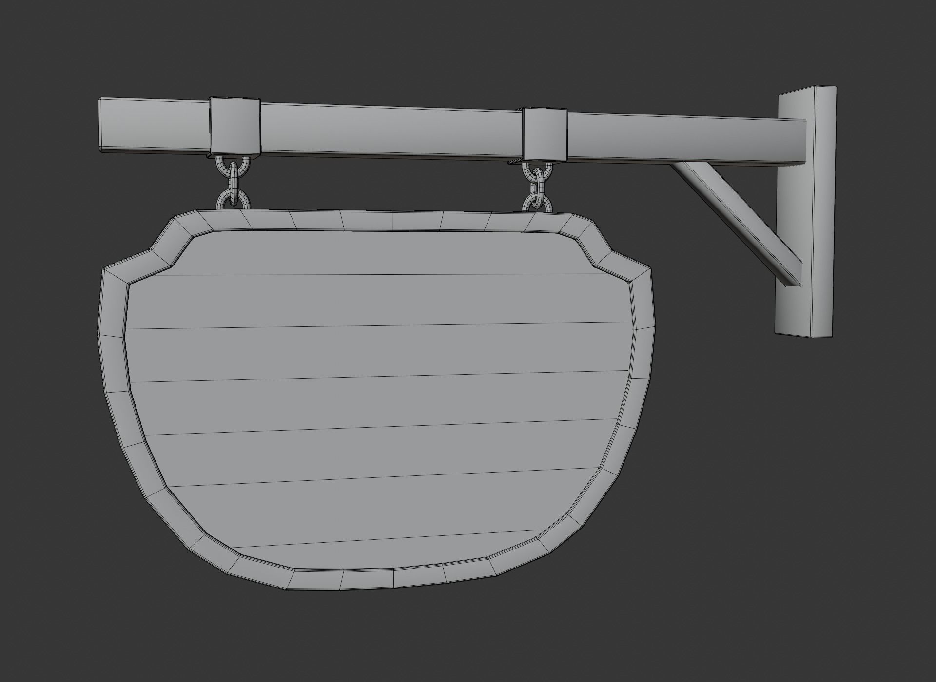 Medival Sign Set Low-poly 3D model_14