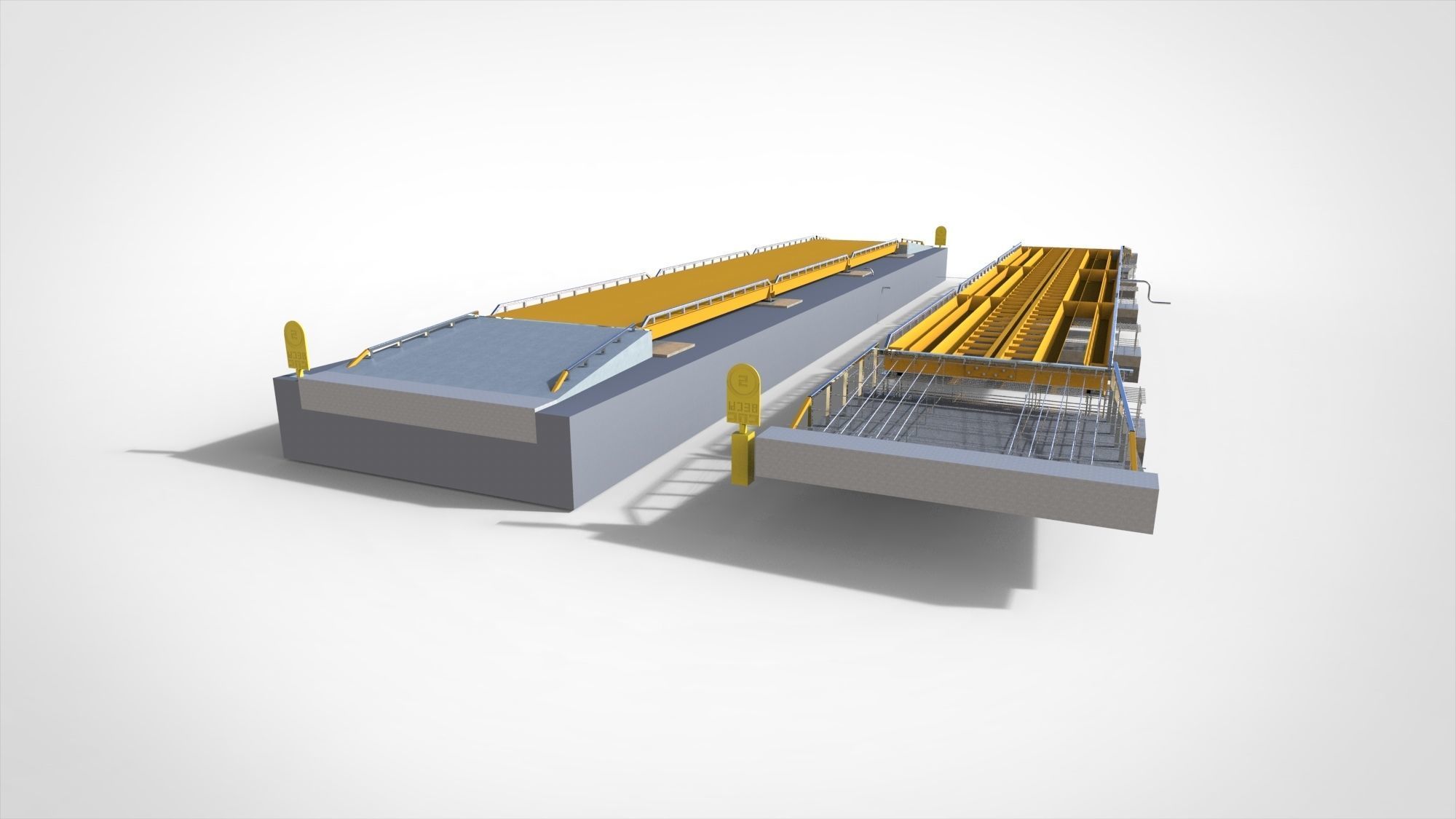 Truck Scales or Railroad Track Scales and Floor Scales 3D model_7