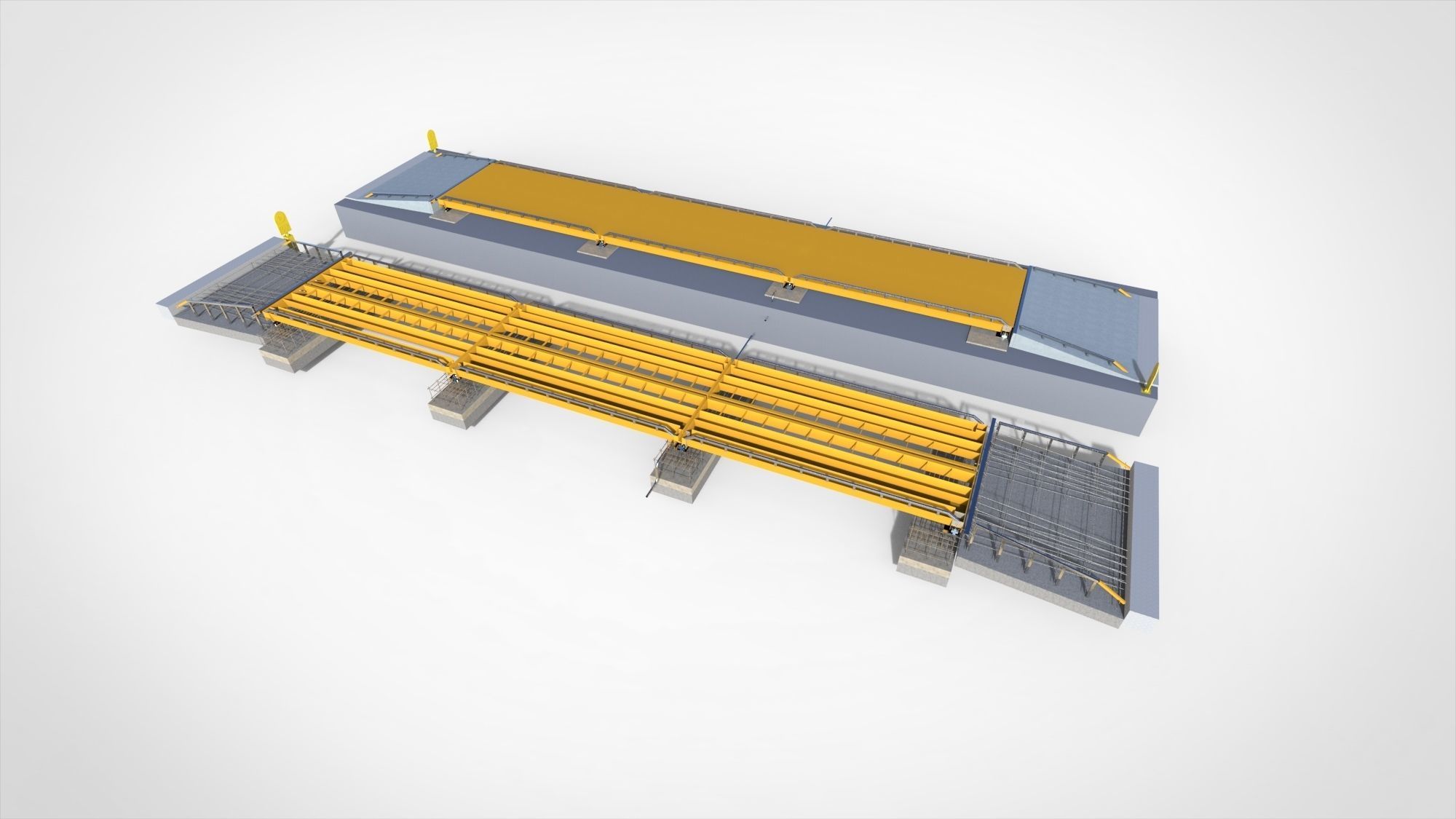 Truck Scales or Railroad Track Scales and Floor Scales 3D model_8