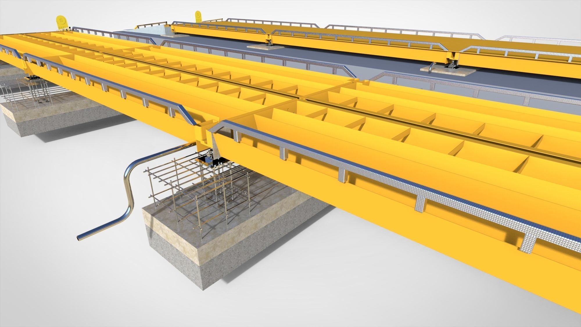 Truck Scales or Railroad Track Scales and Floor Scales 3D model_6