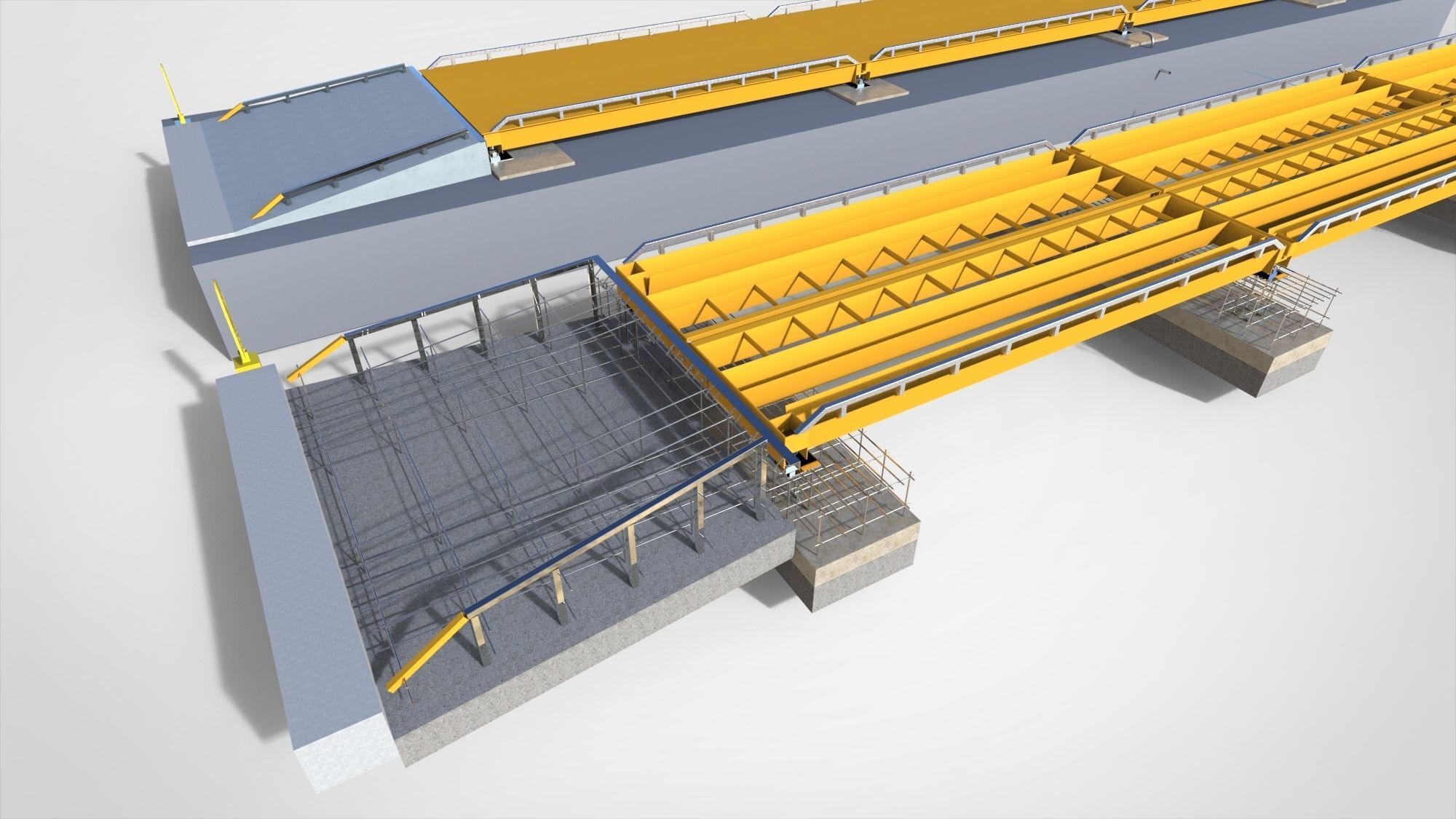 Truck Scales or Railroad Track Scales and Floor Scales 3D model_3
