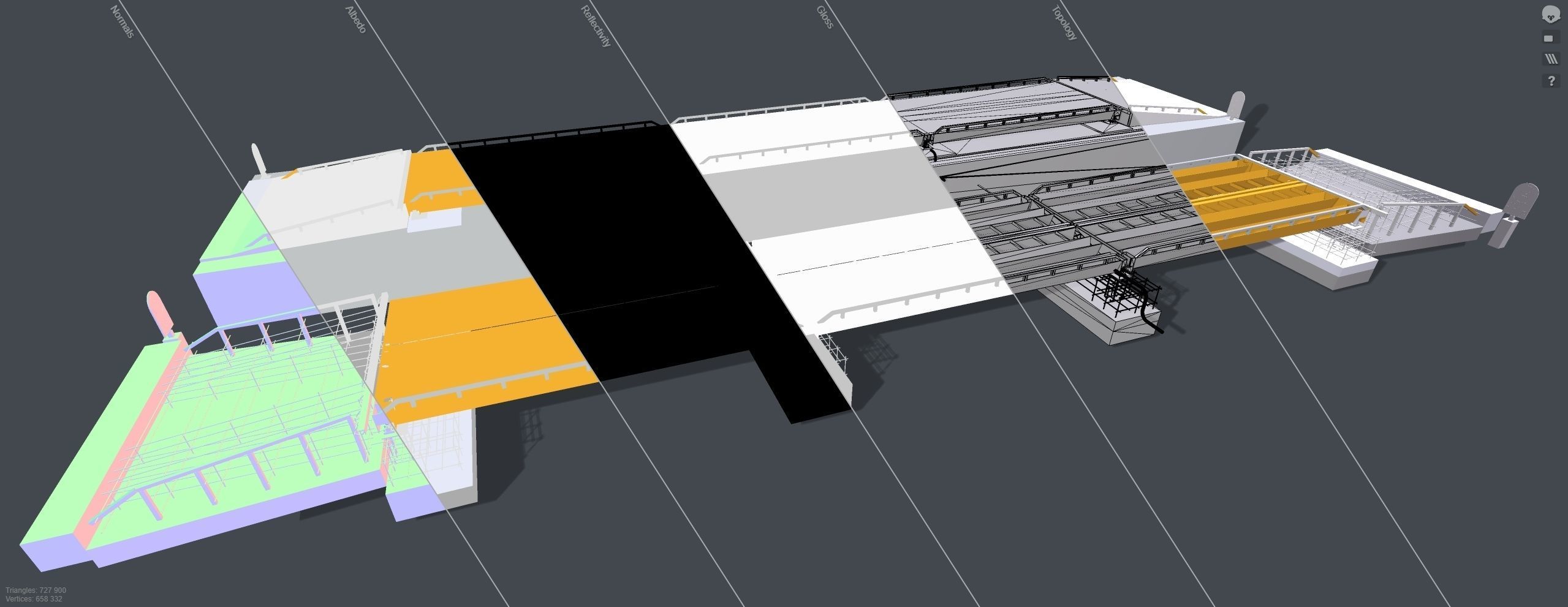 Truck Scales or Railroad Track Scales and Floor Scales 3D model_14