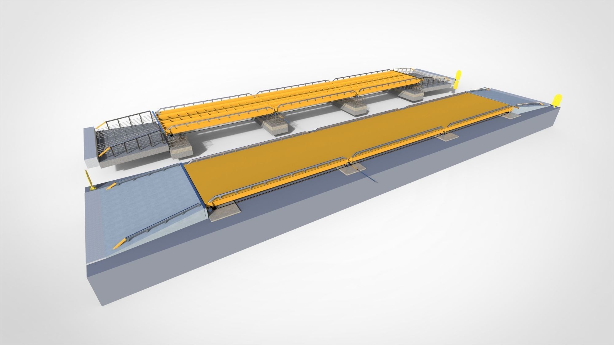 Truck Scales or Railroad Track Scales and Floor Scales 3D model_10