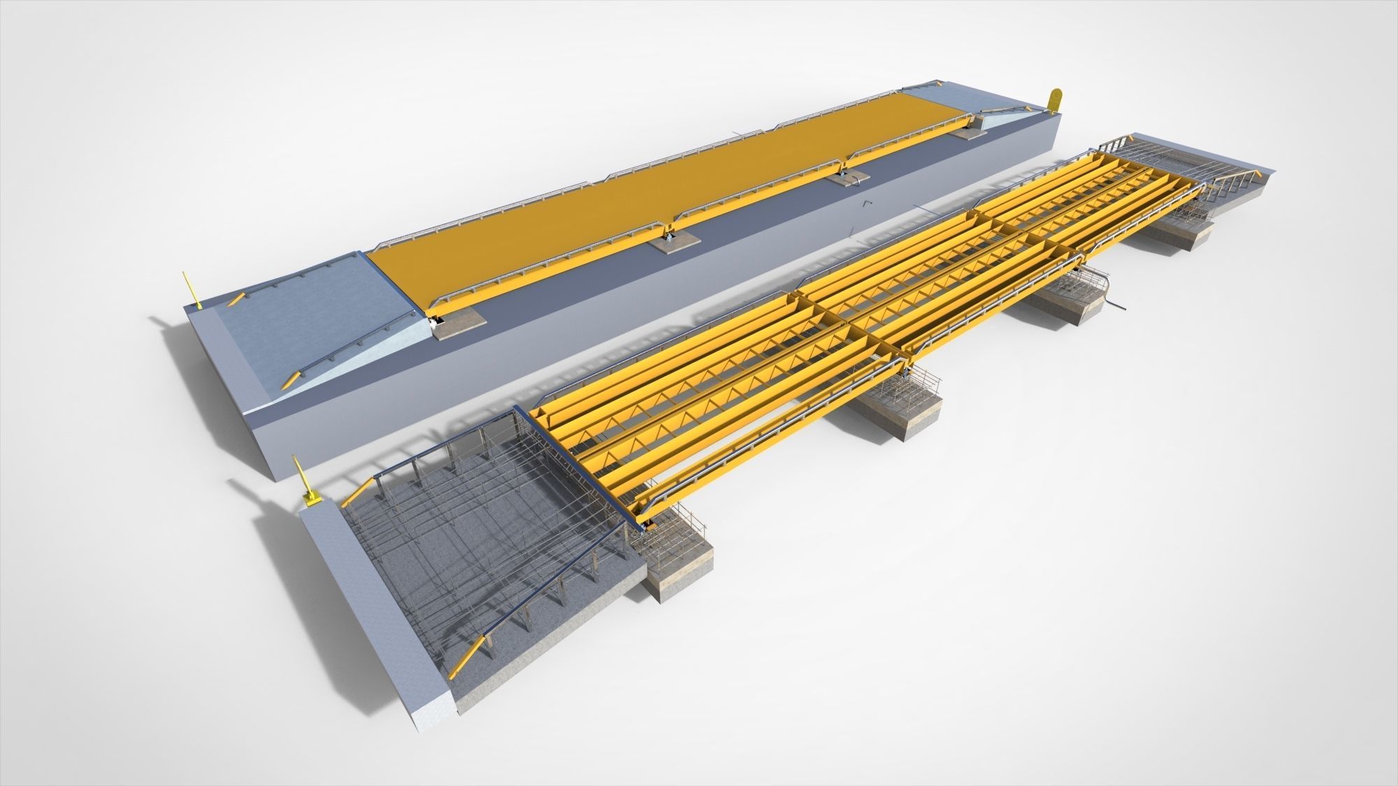 Truck Scales or Railroad Track Scales and Floor Scales 3D model_4