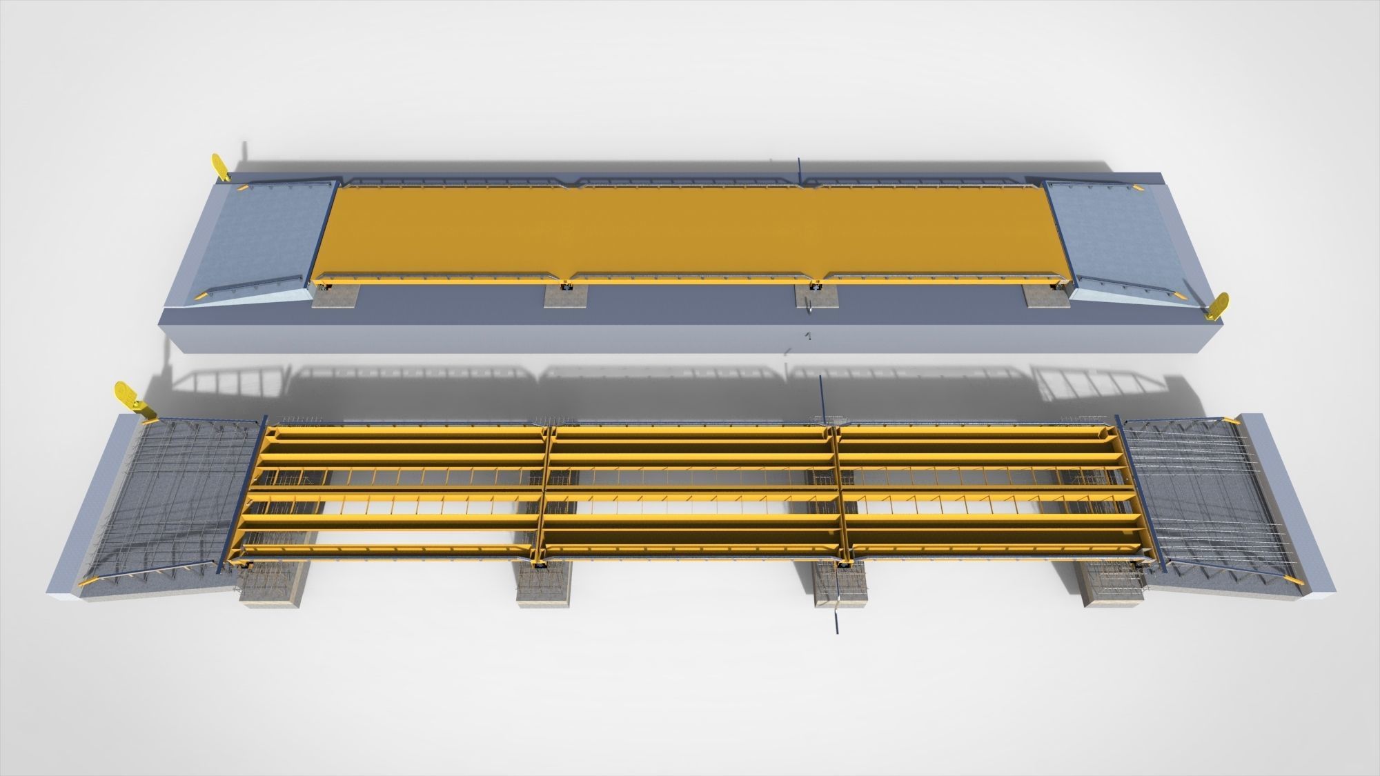 Truck Scales or Railroad Track Scales and Floor Scales 3D model_5