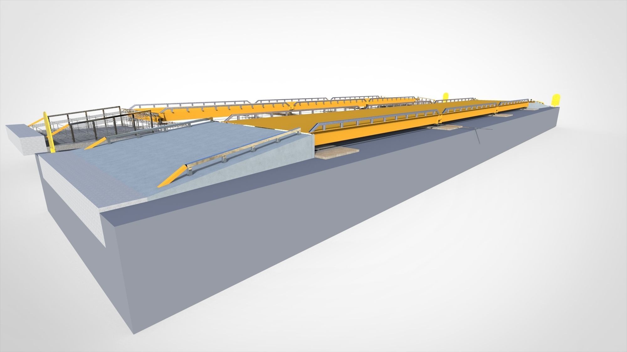 Truck Scales or Railroad Track Scales and Floor Scales 3D model_11
