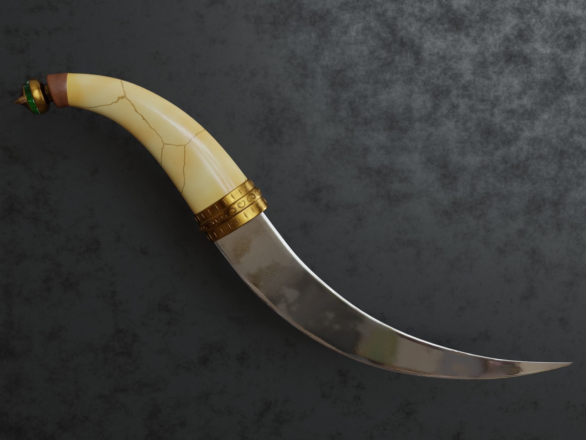 Arabian Dagger 3D model_1