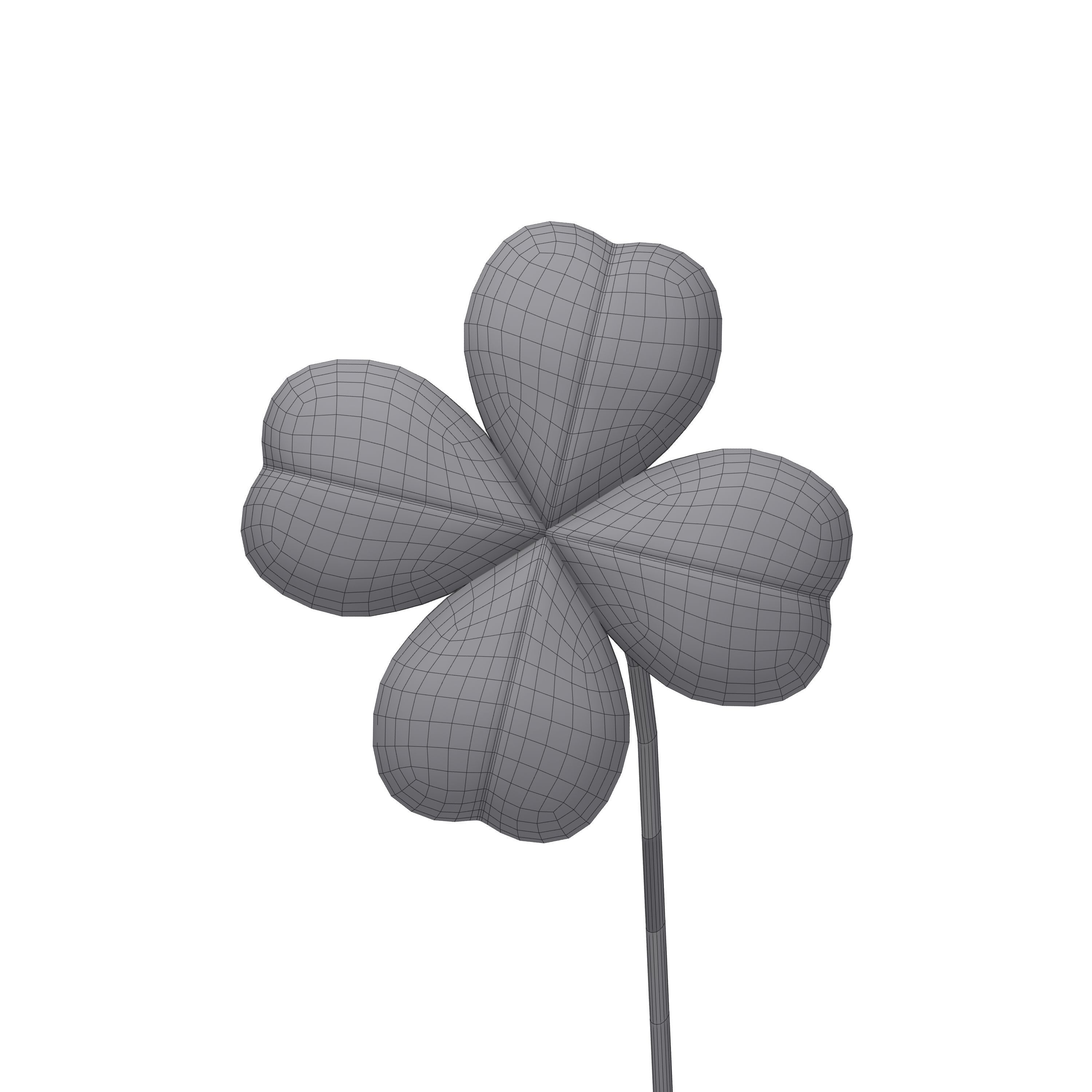 Clover Cartoon 3D model_4