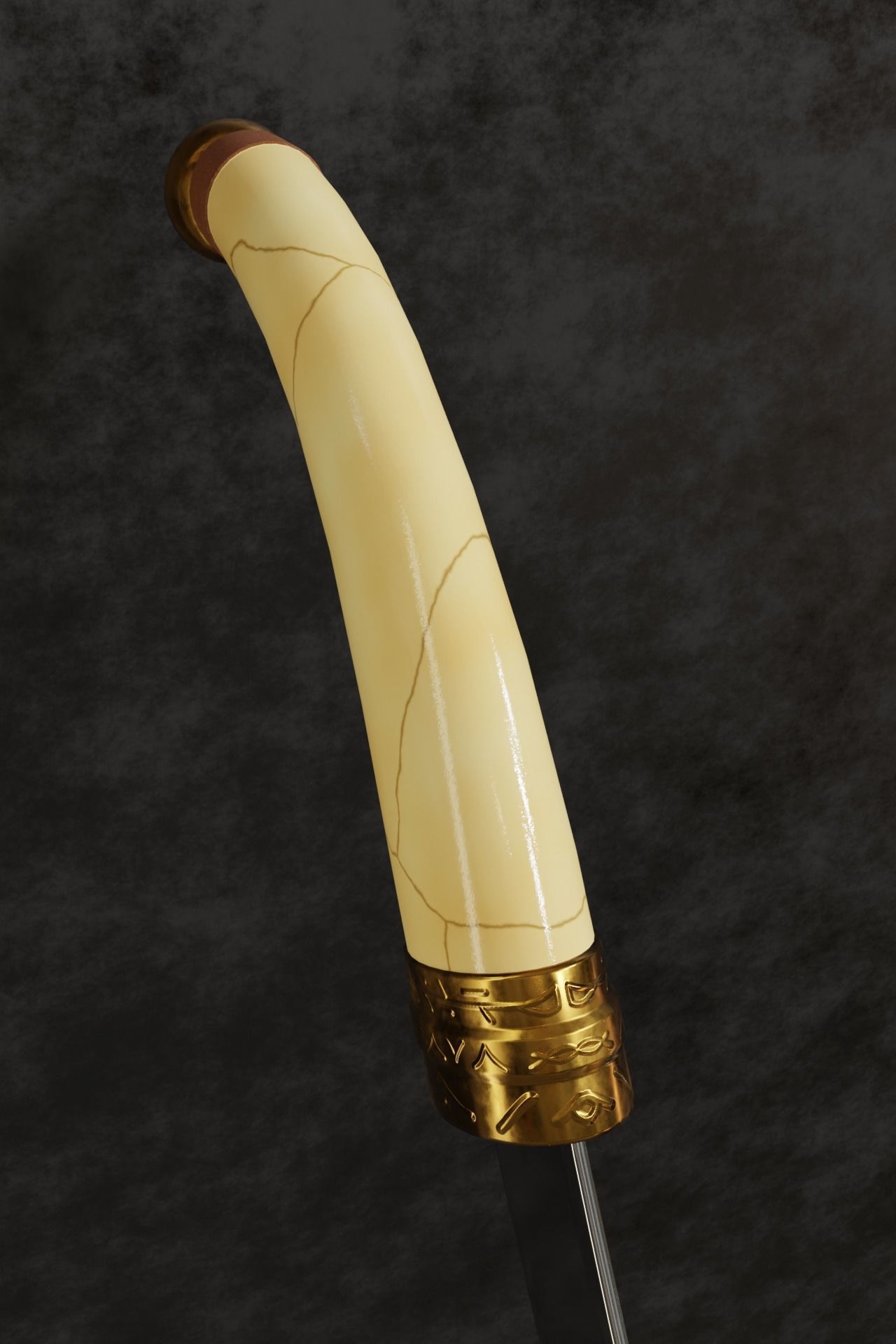 Arabian Dagger LP Low-poly 3D model_6