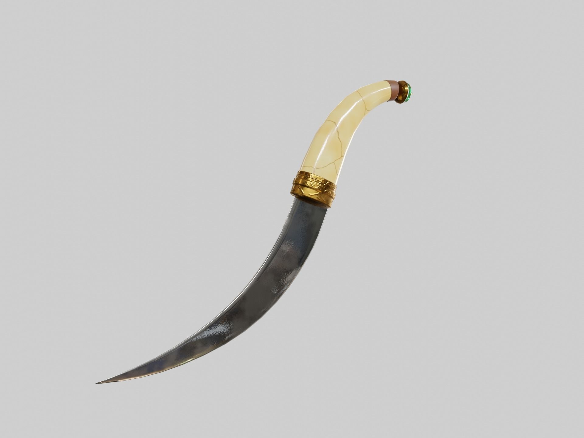Arabian Dagger LP Low-poly 3D model_16