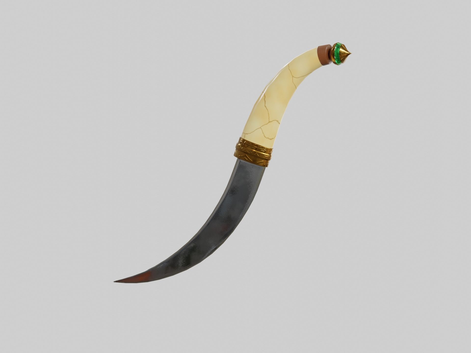 Arabian Dagger LP Low-poly 3D model_14