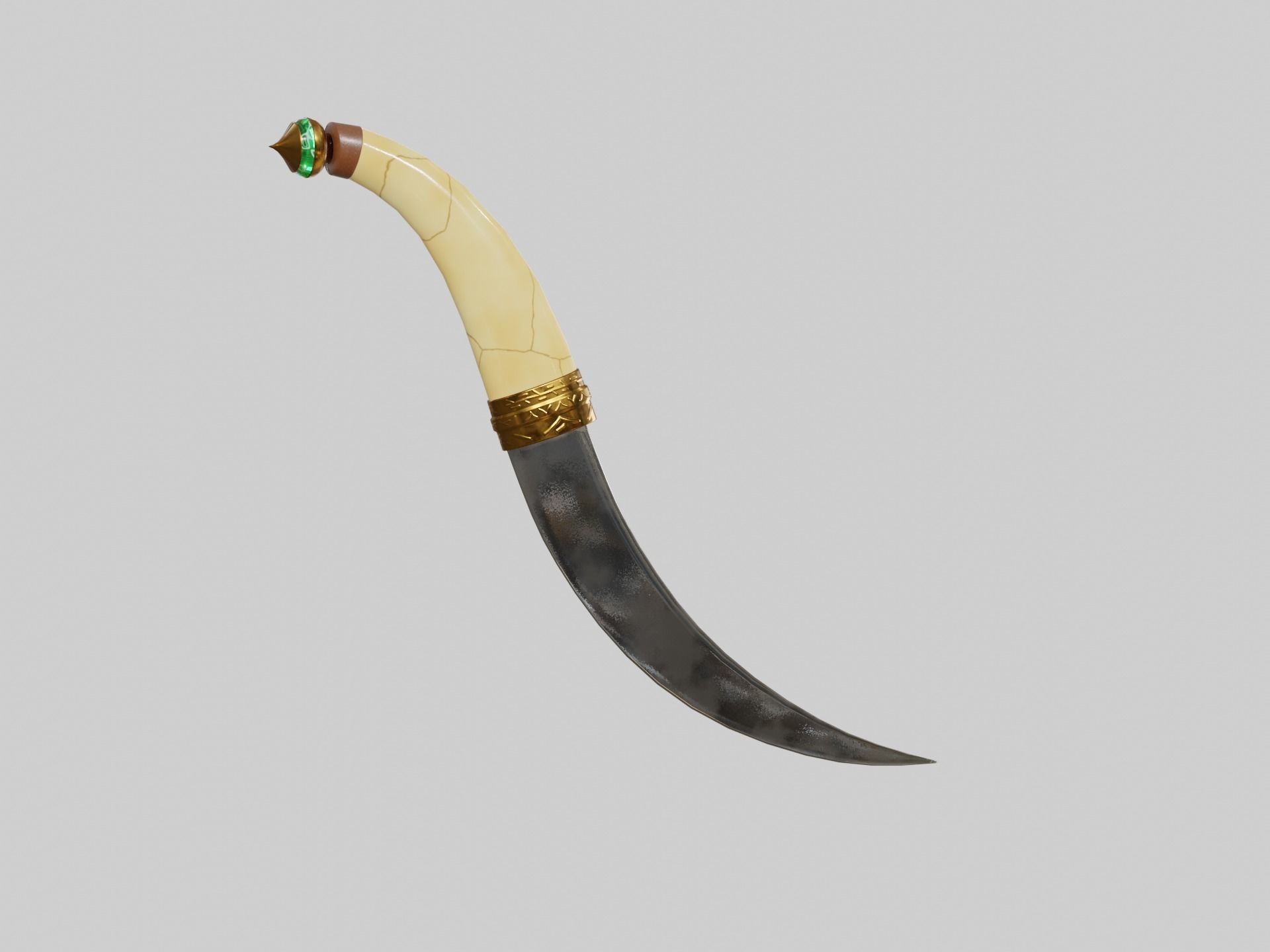 Arabian Dagger LP Low-poly 3D model_10
