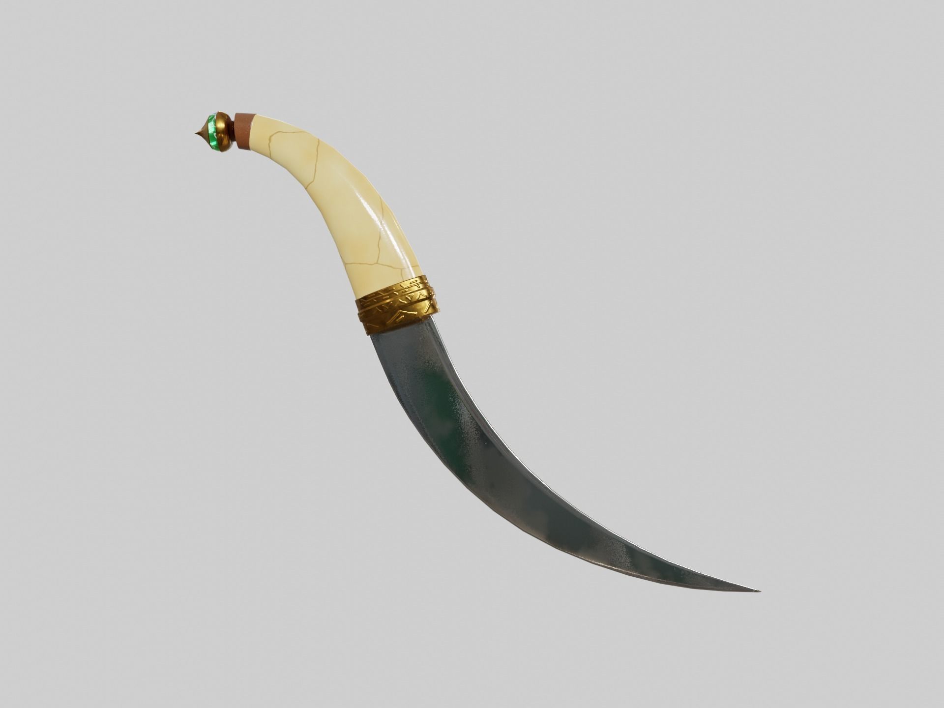 Arabian Dagger LP Low-poly 3D model_9