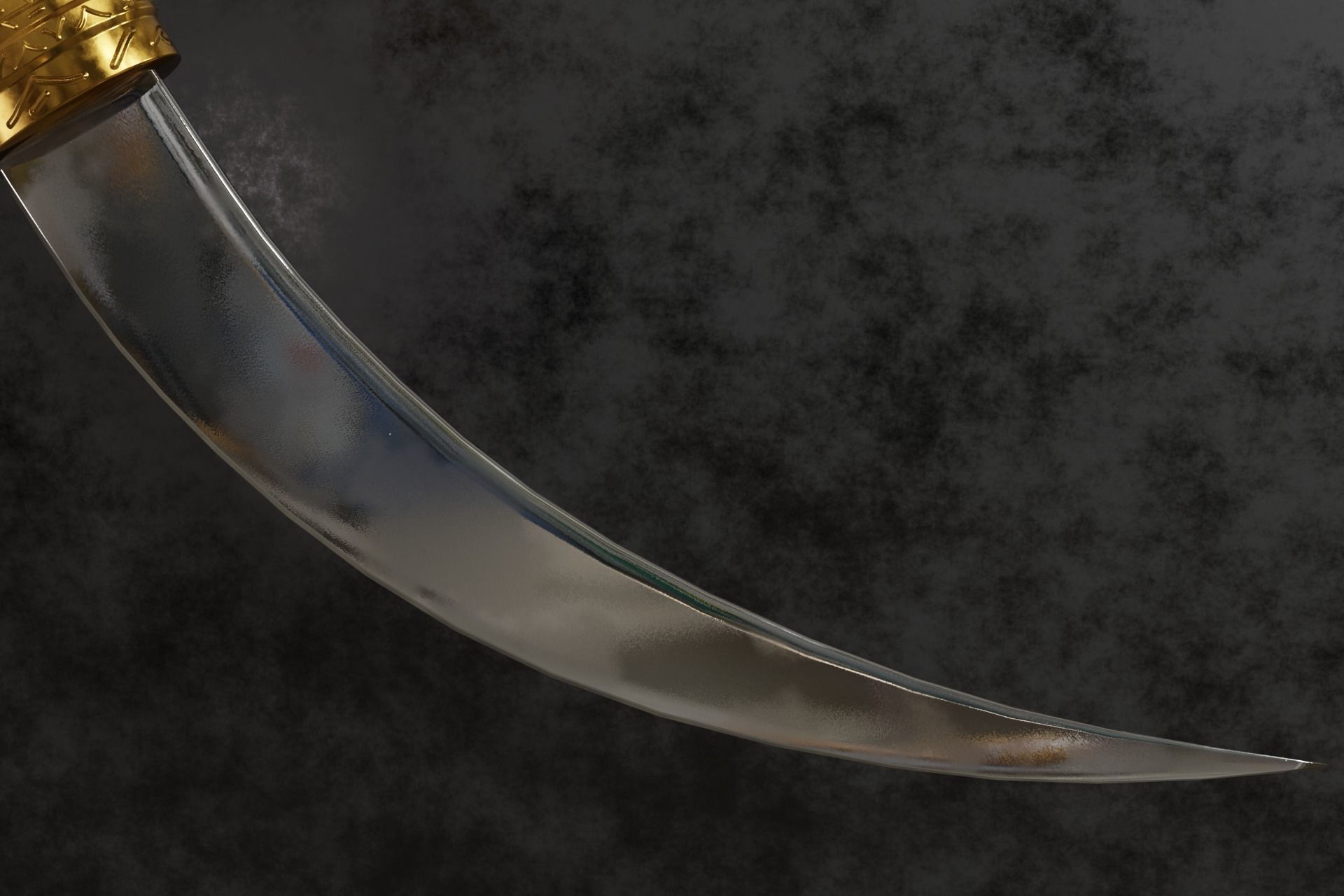 Arabian Dagger LP Low-poly 3D model_5