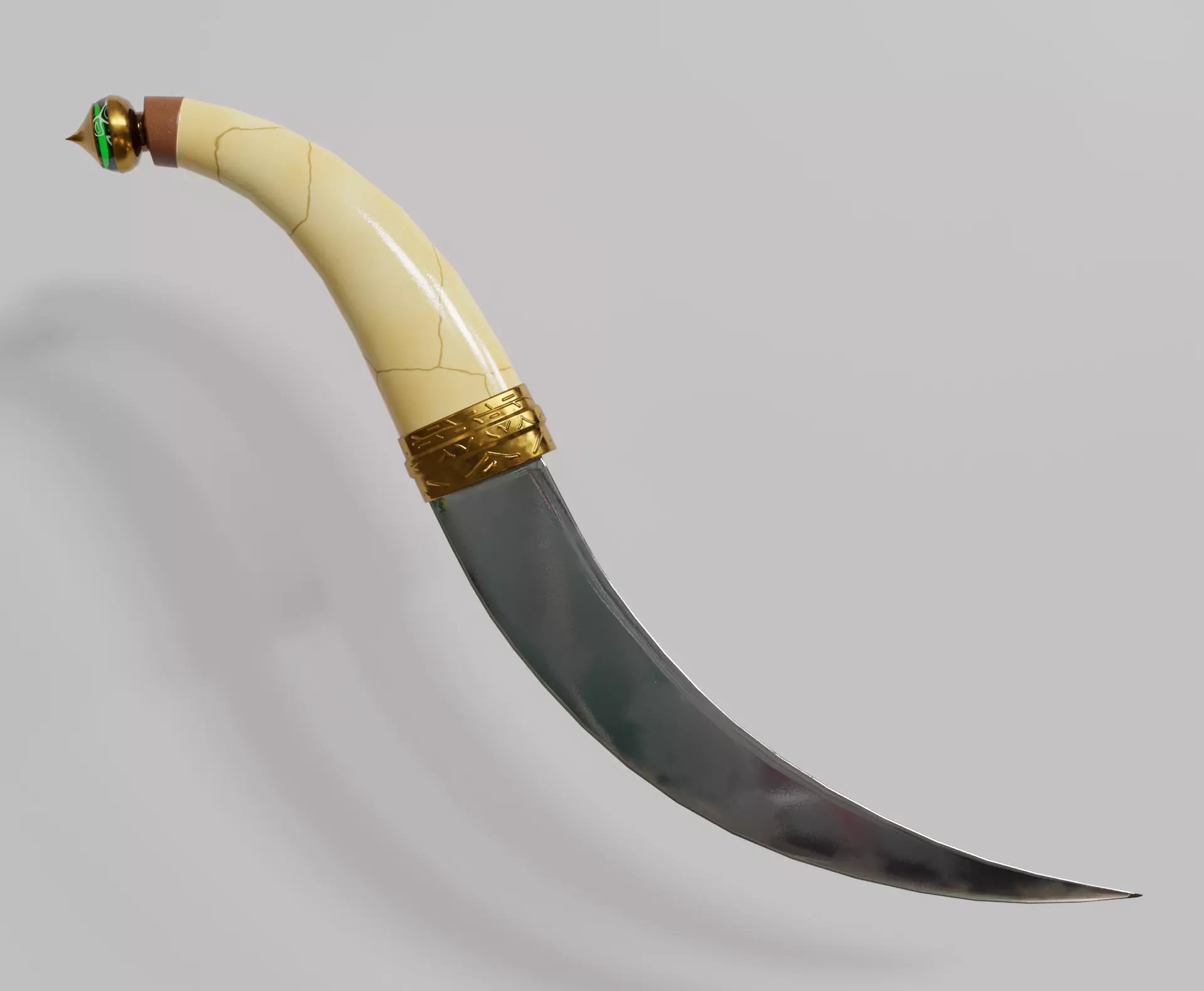 Arabian Dagger LP Low-poly 3D model_0