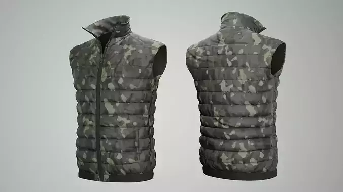 Jacket Sleeveless Camouflage 