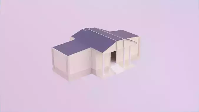 Bank - Low Poly Style Low-poly 3D model