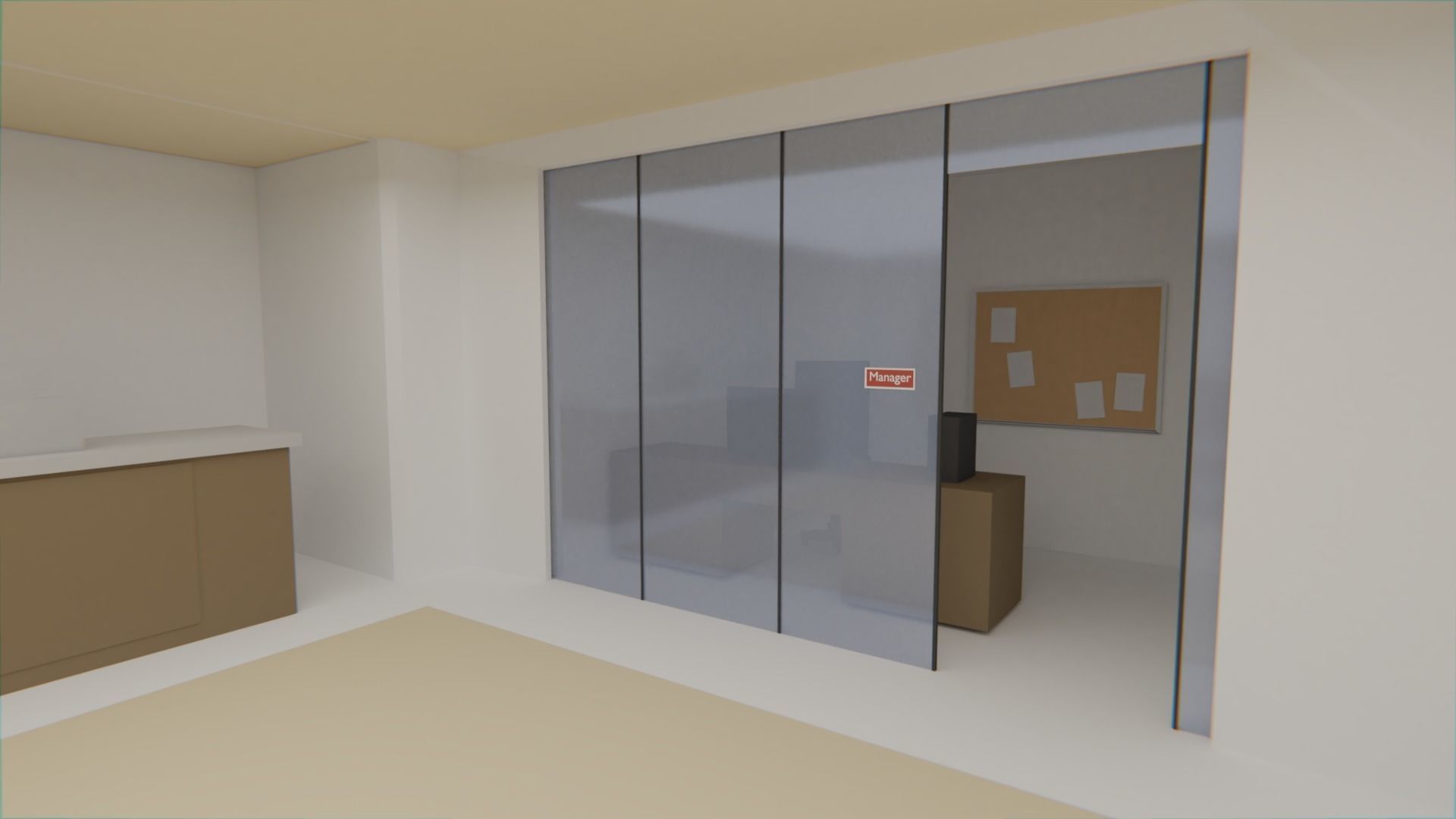 Bank - Low Poly Style Low-poly 3D model_3