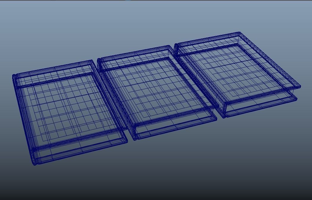 Kid books Low-poly 3D model_4