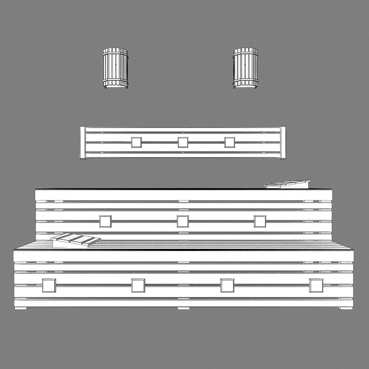 Sauna bench 02 3D model_11